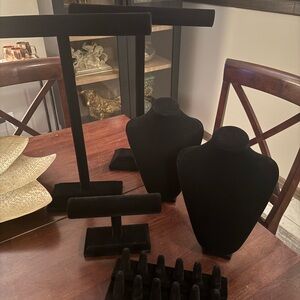Bundle of Black Velvet Jewelry Display Stands – Necklaces, Bracelets, Rings